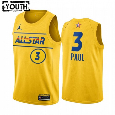 Maglia NBA Phoenix Suns Chris Paul 3 2021 All-Star Jordan Brand Gold Swingman - Bambino